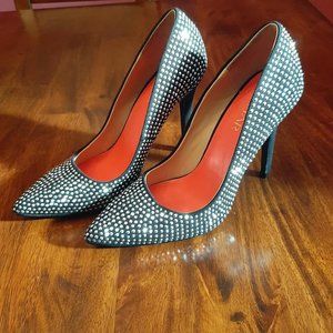 Tamar 4.5" Sequin Pumps - Size 7M Pointed Toe Sequin Metallic